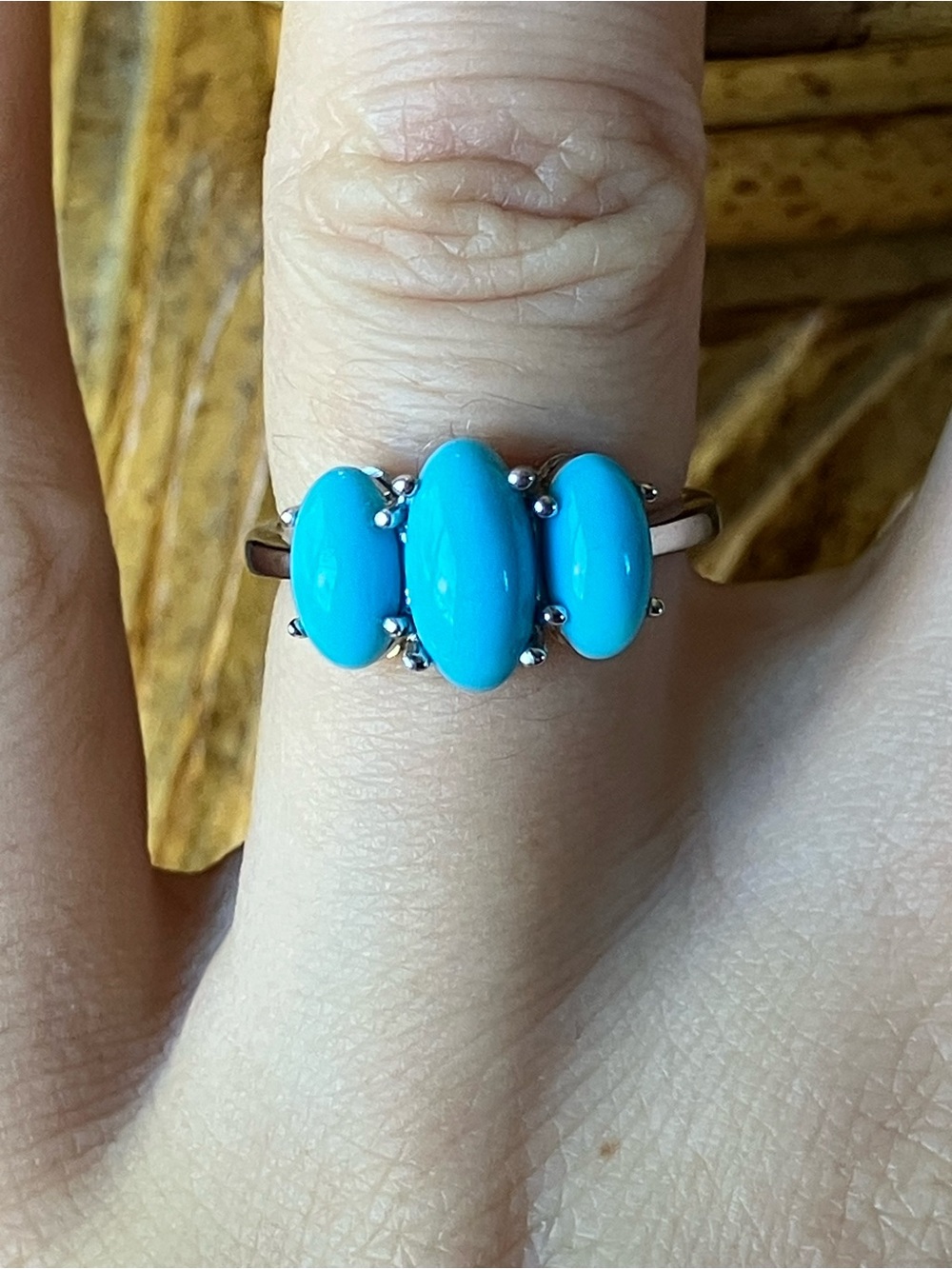 Sleeping Beauty Turquoise Sterling Silver Ring Size 6